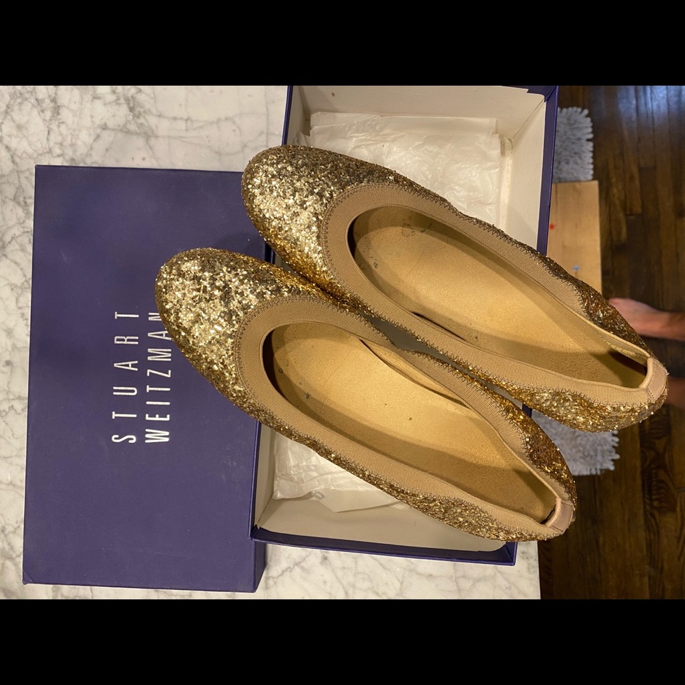 Stuart Weizman lastikon glitter flats